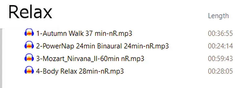 relax index